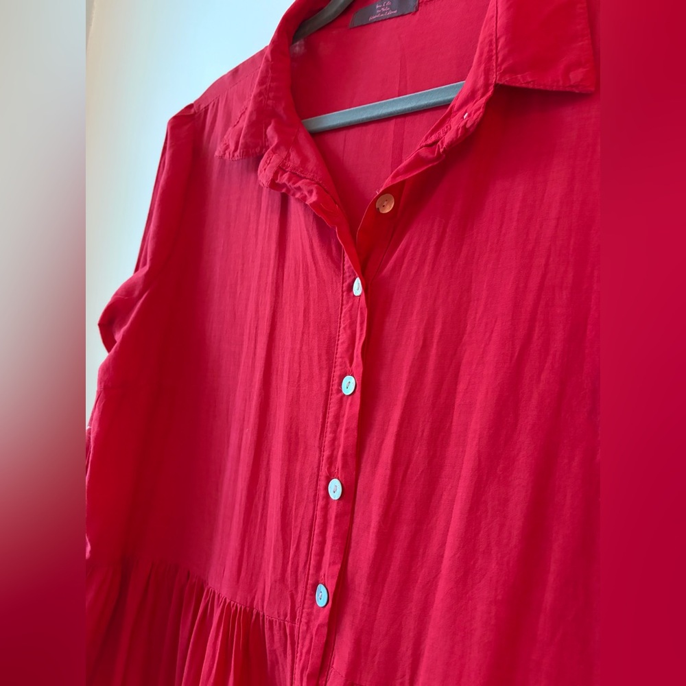 Chic Scarlet Long Sleeve Maxi Dress - Picture 3 of 3